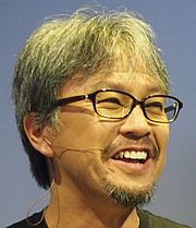 Eiji Aonuma at E3 2013 (cropped headshot)