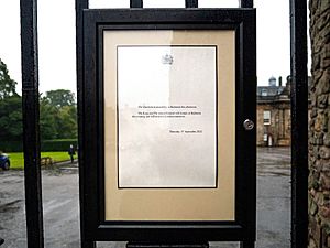 Elizabeth II Death Notice at Holyrood Palace