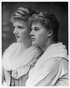 Eva Selina Laura Gore-Booth and her sister Constance Gore-Booth, later known as the Countess Markievicz