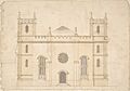 Facade of a Gothic Revival Church MET DP804677