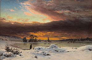 Fanny Churberg - Talvimaisema, auringon mailleen mentyä - A I 189 - Finnish National Gallery