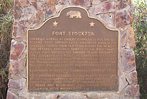 Fort Stockton Site Historical Landmark Plaque