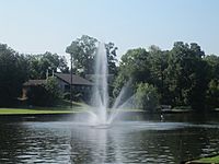 Fountain in Cane River in Natchitoches, LA IMG 1913