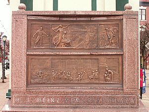 H J Heinz Memorial Plaza Reliefs, Sharpsburg, Pennsylvania