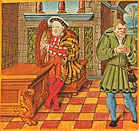 Henry VIII playing harp