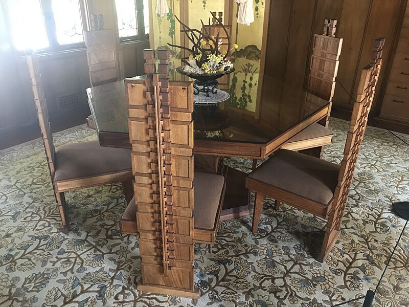 Hollyhock House dining room furniture