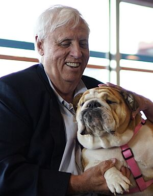 Jim Justice and Babydog in 2021