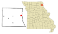 Lewis County Missouri Incorporated and Unincorporated areas Canton Highlighted