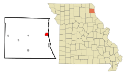 Location of Canton, Missouri