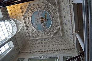 Lytham Hall, stairway ceiling