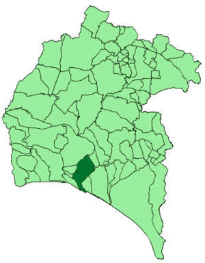 Location of Huelva
