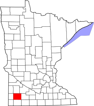 Map of Minnesota highlighting Murray County