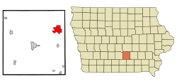 Location of Pella, Iowa