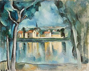 Maurice de Vlaminck, c.1909, Town on the Bank of a Lake, oil on canvas, 81.3 x 100.3 cm, Hermitage Museum, Saint Petersburg