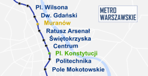 Metro w Warszawie Plac Konstytucji i Muranow
