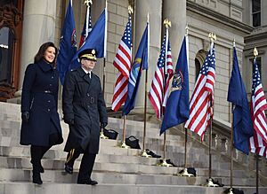 Michigan National Guard members participate in inauguration, Adjutant General swearing-in 190101-F-VX133-257