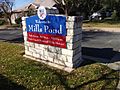 Mills pond entrance sign ~ Wells Branch, Texas
