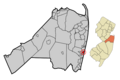 Monmouth County New Jersey Incorporated and Unincorporated areas Bradley Beach Highlighted