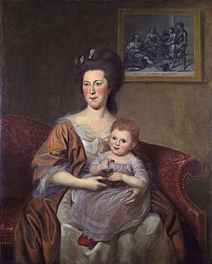 Mrs Thomas McKean (Sarah Armitage) and Her Daughter, Maria Louisa by, Charles Willson Peale (1741 - 1827)