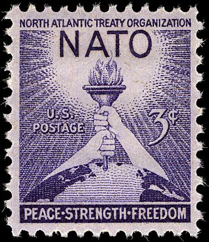 NATO 3c 1952 issue U.S. stamp