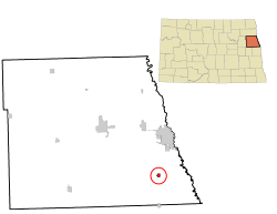 Location of Thompson, North Dakota