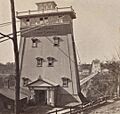 New Suspension Bridge and Tower, Niagara Falls, from Robert N. Dennis collection of stereoscopic views-cropped
