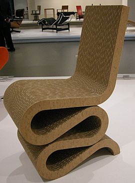 Ngv design, frank o. gehry, wiggle side chair, 1972