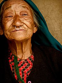 Old lady from Darap(Sikkim)