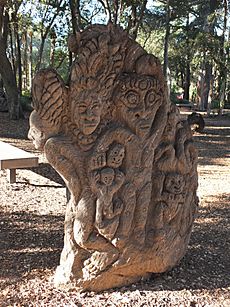 Papua New Guinea Sculpture Garden at Stanford University, "Gates of Hell" 7