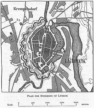 Petre Battle of Lubeck Map