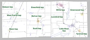 Poinsett County Arkansas 2010 Township Map large