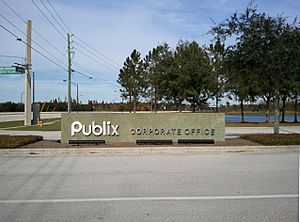 Publix Corporate Headquarters Main Entrance Sign, Lakeland Florida