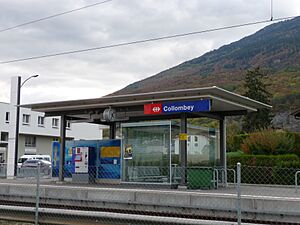 Railway station of Collombey