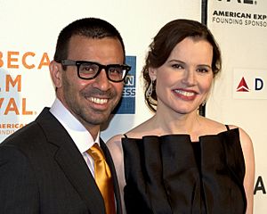Reza Jarrahy and Geena Davis at the 2009 Tribeca Film Festival