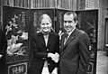 Richard Nixon and Diane Sawyer