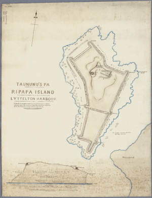Ripapa Island 1872 map
