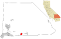 San Bernardino County California Incorporated and Unincorporated areas Yucca Valley Highlighted