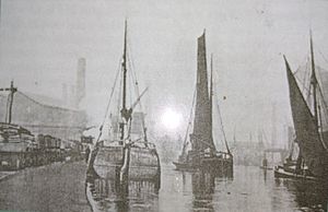 Sankey canal basin at Spike Island, Widnes