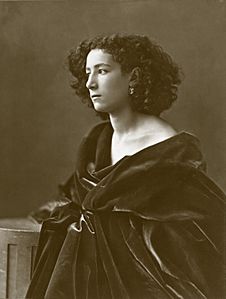 Sarah Bernhardt, par Nadar, 1864, sepia