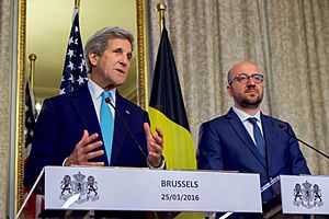 Secretary Kerry and Belgian Prime Minister Michel Deliver Statements to the Media in Brussels (26025142245)