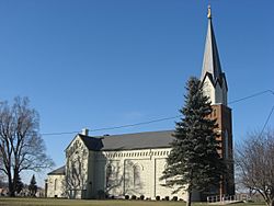 St. Wendelin's Catholic Church, eastern side and front
