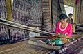T'nalak weaver at Lake Sebu, South Cotabato
