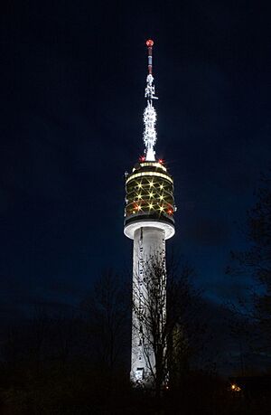 TV-Tower Goes by Night