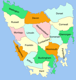 Tasmania cadastral divisions