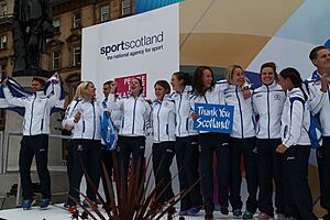 Team Scotland parade through Glasgow