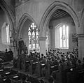 Thanksgiving Day Service Held in English Country Church- Americans in Cransley, Northamptonshire, England, UK, 23 November 1944 D22929