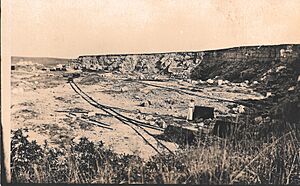 The Cement Mill, Yocemento, Kansas, postcard of the limestone quarry before 1917 Scan 04022021 082217