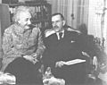 Thomas Mann with Albert Einstein, Princeton 1938