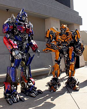 Transformers costume characters at Universal Studios Hollywood