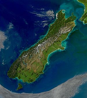 Turbid Waters Surround New Zealand - crop